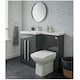 image 2 of Bathroom Right Handed 2 Door Combination Unit with L Shape Basin 1100mm Wide (Nexus) - White - Brassware Not Included | White | White | 1