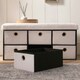image 7 of OHS 6 Drawer Soft Boucle Home Hallway Bedroom Shoe Storage Cube Organiser Ottoman Chest Unit | Black