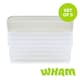 image 1 of Wham Clip 5x 30L Rectangular Plastic Storage Boxes with Clip Lock Lids. Ideal for Home, Office, Toys & More - Clear/Stone | Cream | Stone | 5