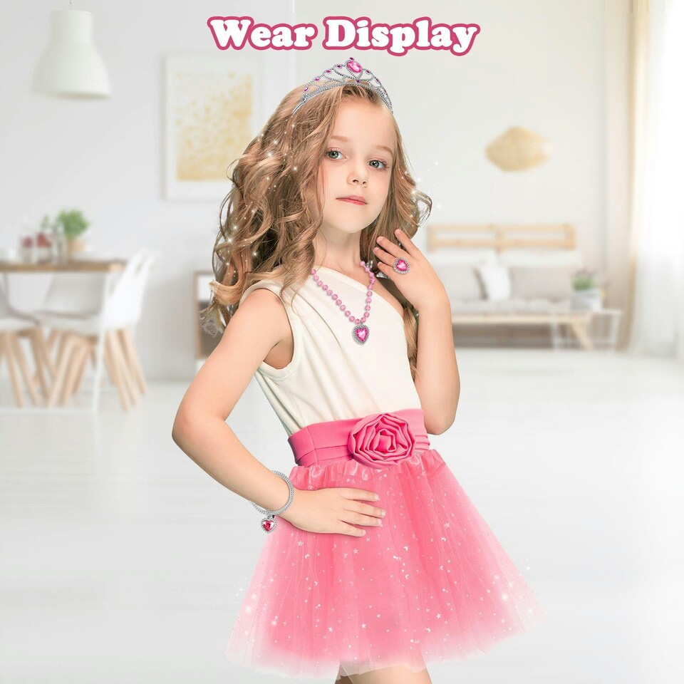 image 1 of Princess Dress-Up and Makeup Toy Set for Girls – Complete Pretend Play Kit with Crown, Jewelry & Accessories