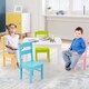 image 4 of COSTWAY Kids Table and 4 Chairs Set for Toddlers Multi