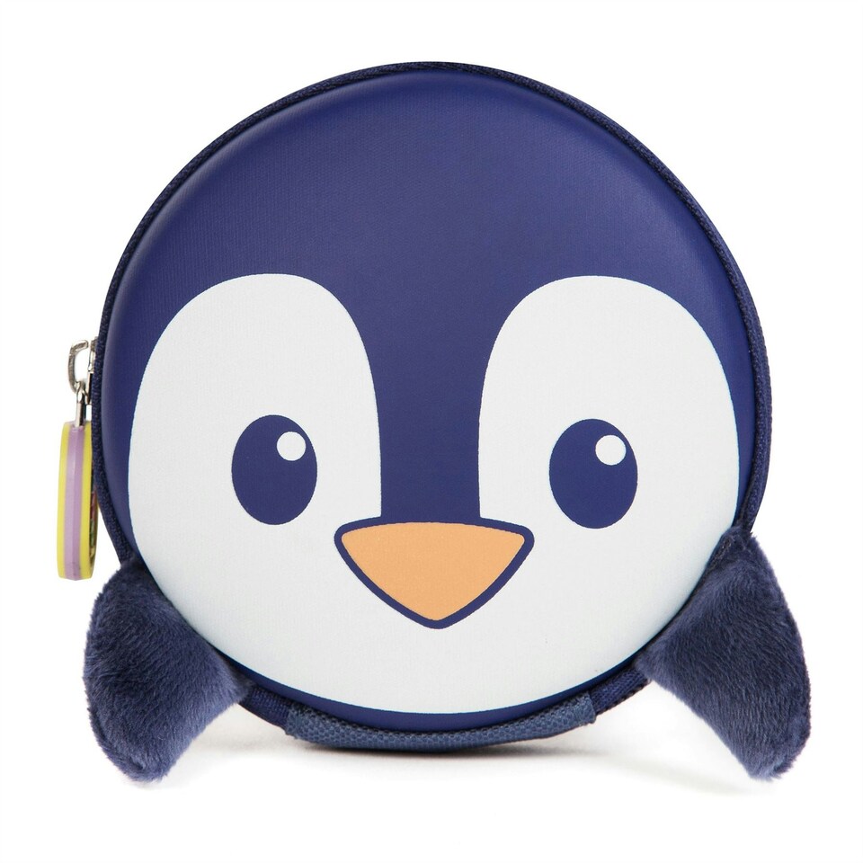 image 1 of boppi Tiny Trekker Keychain Pouch - PENGUIN - Blue BB115G
