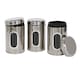 image 1 of Harbour Housewares 3pc Stainless Steel Food Storage Containers Set with Window - Chrome