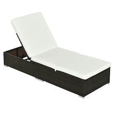 Outsunny Rattan Sun Lounger