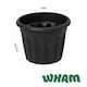 image 5 of Wham Vista 4 x 40cm Round Plastic Garden Planters | Black | Slate/Black