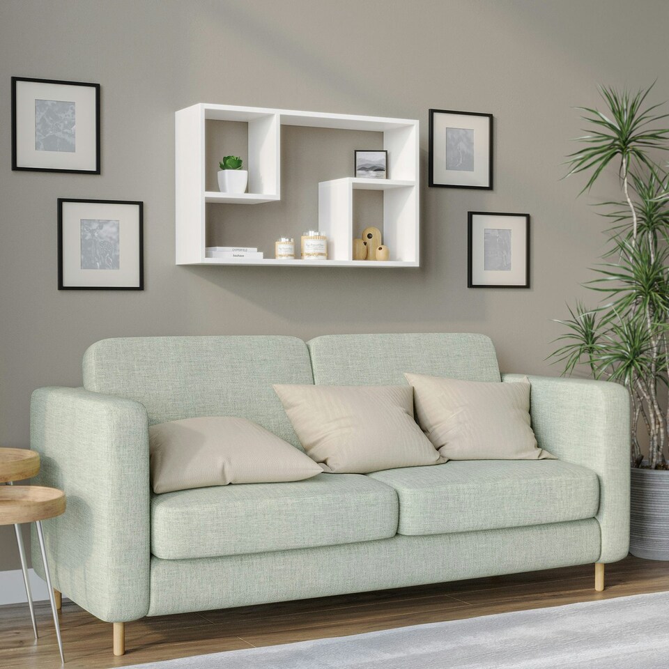 image 1 of Modular Wall Mounted Shelf Unit Brown | Unit Colour: Oak