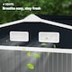 image 8 of Outsunny 9 x 6ft Metal Garden Shed, Outdoor Storage Tool House with Ventilation Slots, Foundation Kit and Lockable Double Doors, Dark Grey