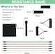 image 2 of 11Pcs Yoga Exercise Bands Resistance Tubes Set Fitness Workout Gym Equipment Stretch Band 5 Anti-Break 2 Foam Handle upto 150LB