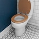 image 6 of Harbour Housewares Soft Close Wooden Toilet Seat - Dark Oak | Brown | Dark Oak