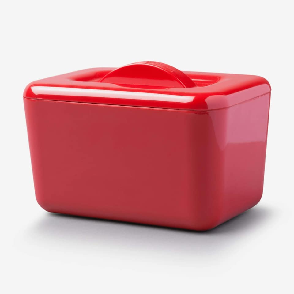 image 1 of Zeal Melamine Insulated Butter Dish with Lid Red | Red