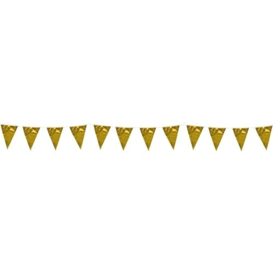 Metallic Gold Foil Pennant Bunting 10m