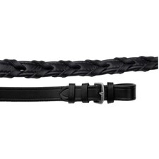 Rhinegold Softee Leather Laced Reins Black | Size: One Size
Colour: Black
