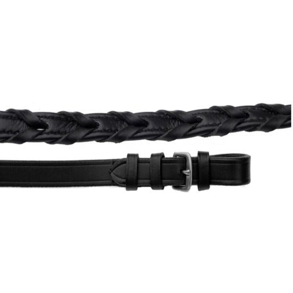 Rhinegold Softee Leather Laced Reins Black | Size: One Size
Colour: Black
