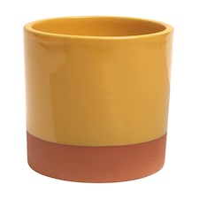 Sintra Glazed Terracotta Wine Cooler - Ochre
