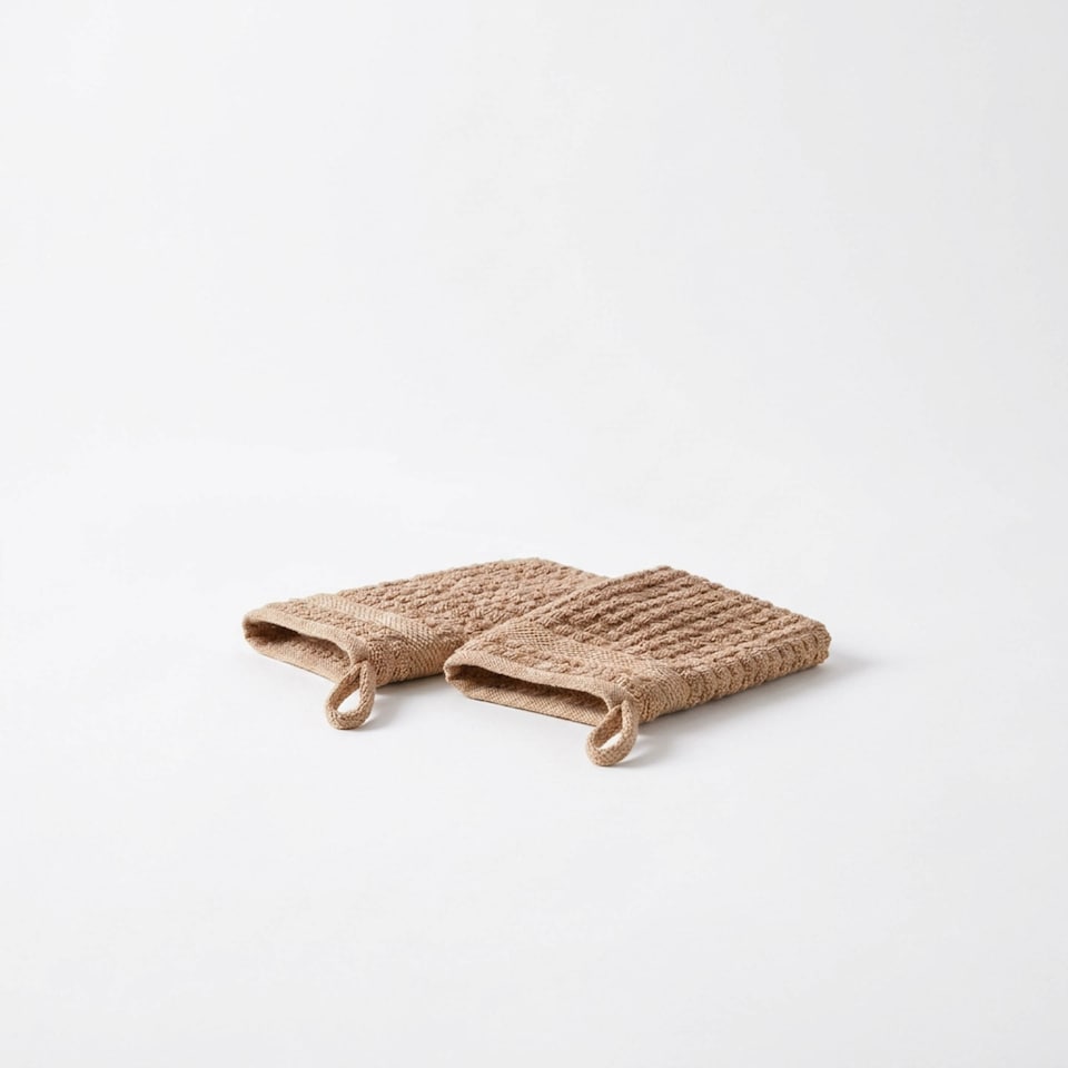 image 1 of V520 - 2 Pack 100% Cotton Towel Mitts