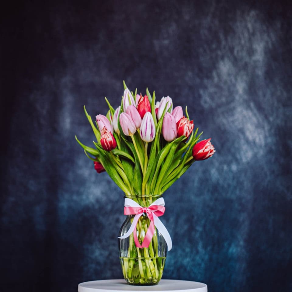 image 1 of Vase of Tulip Bouquet