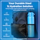 image 2 of Leak Proof 1 Litre Water Bottle, Stainless Steel, 1200ml (40oz) | Blue | Blue | One Size
