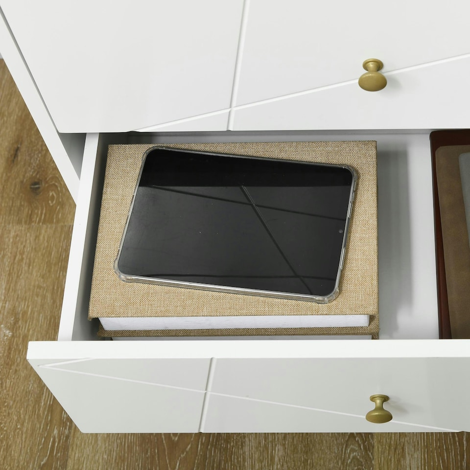 image 1 of HOMCOM Chest of Drawers, 4 Drawers Dresser Storage Organiser for Bedroom