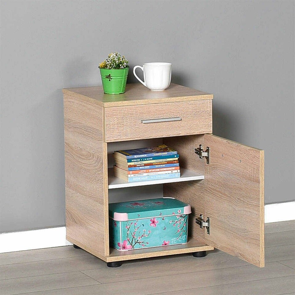 image 1 of Adore Modern Bedside - Sonoma Oak