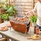 image 8 of Outsunny Charcoal BBQ Grill Portable with Tilting Grate | Orange | Black | 40 x 28 x 25.5 cm