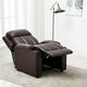 image 8 of Studio Bonded Leather Recliner w Drink Holders Sofa Chair (Brown)