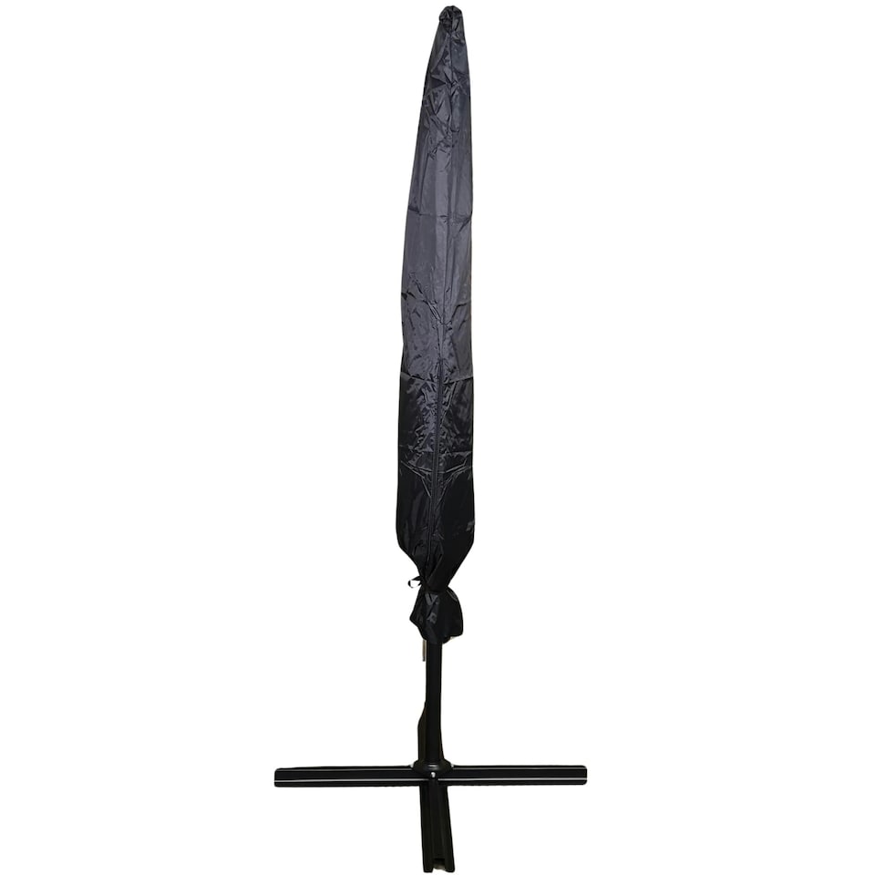image 1 of 3m Waterproof Cover for Hanging Banana Cantilever Garden Parasol in Black Black
