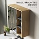 image 5 of HOMCOM Bathroom Cabinet Wall Mounted Mirror Storage with Shelves Natural 