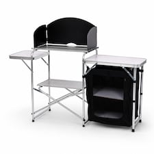Portable Folding Outdoor Aluminium Camping Travel Kitchen Work Top | Black
