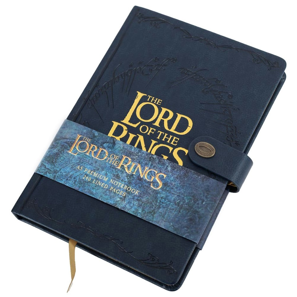 image 1 of The Lord Of The Rings Premium Notebook - Blue/Gold - One Size