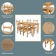 image 2 of Premium Corona Rectangular Dining Set with Table and 4 Chairs in Grey or Brown Waxed Pine - Solid Wood | Brown | Brown | 1