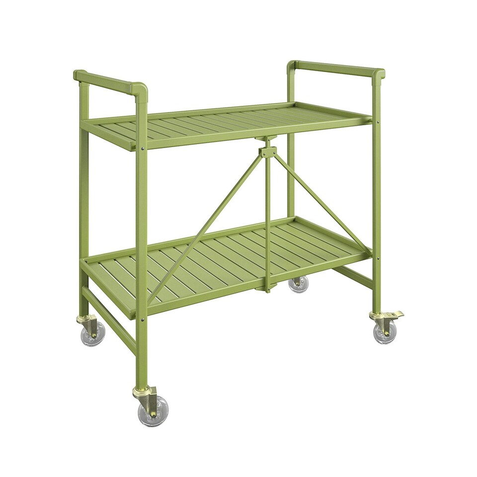 image 1 of Cleo Folding Serving Cart InOut Kiwi Green