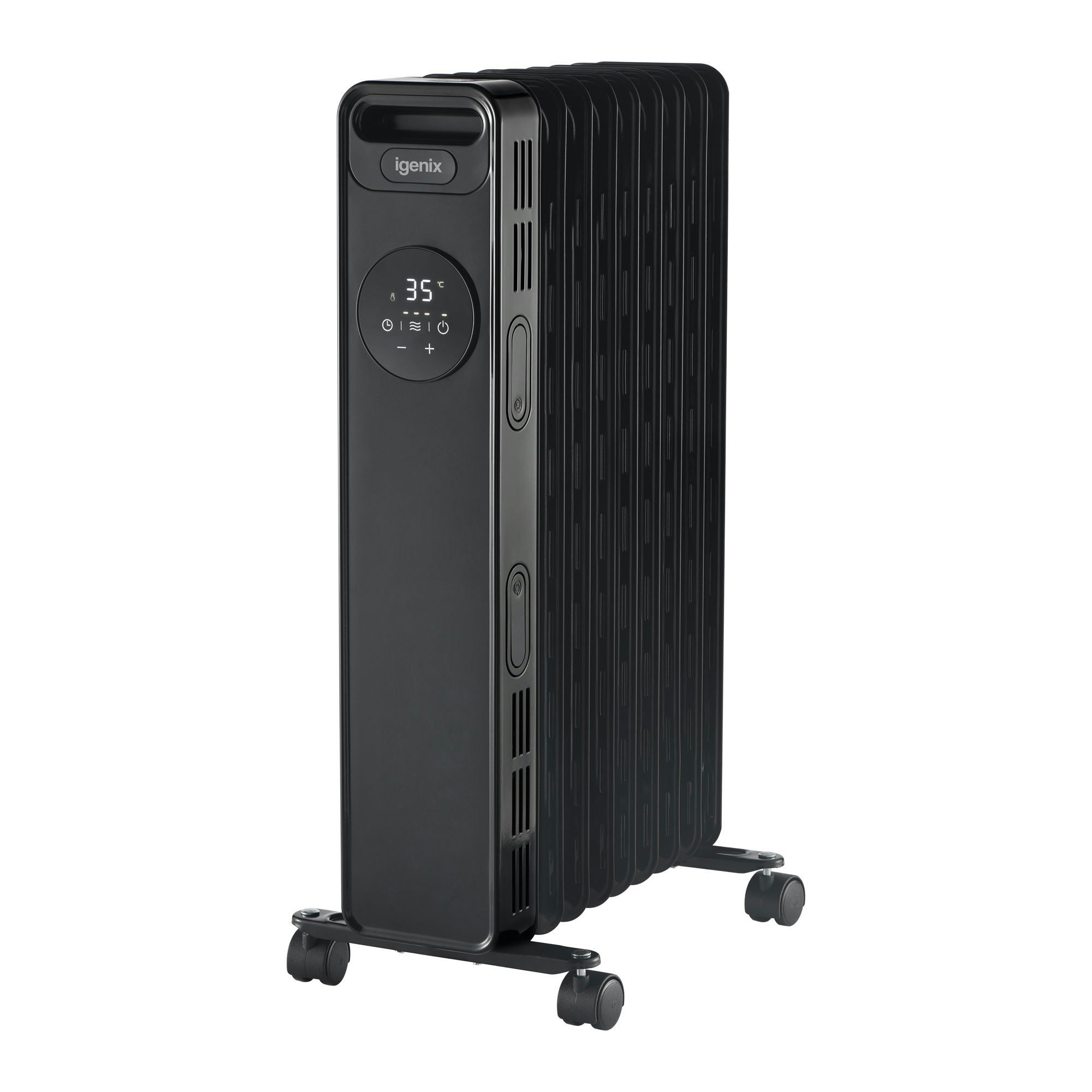 Igenix IG2621BL, Digital Oil Filled Radiator Heater, 2kW/2000 W, Black