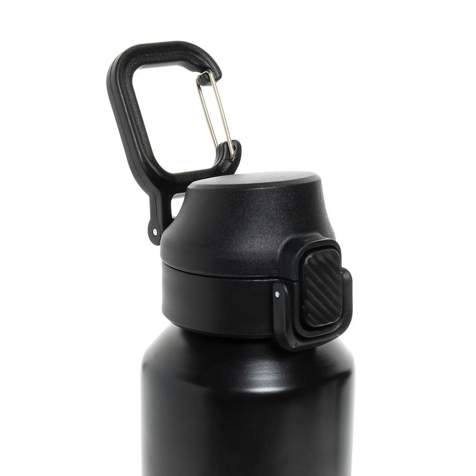 image 1 of XD Collection Via Lockable Recycled Stainless Steel 600ml Sports Bottle - Black - One Size