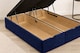 image 3 of Apollo Blue Plush Velvet Ottoman Divan Foot Lift 4ft Small Double Bed Set Headboard and Mattress