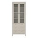 image 2 of Madrid China Cabinet 2 Glass Doors with 3 Drawers in Cashmere N/A