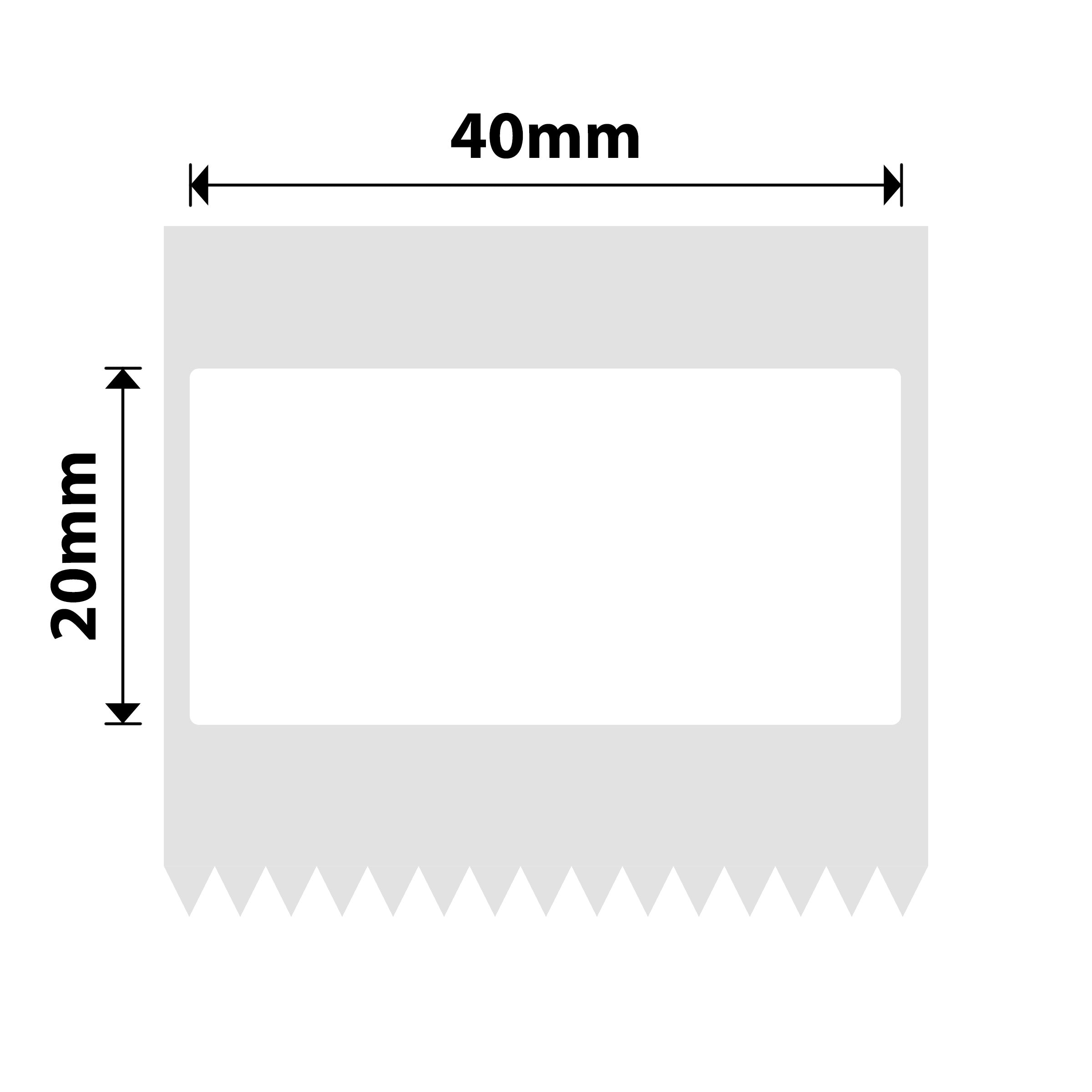 NIIMBOT K Range 40x20mm White Thermal Label Roll 1,300 Labels