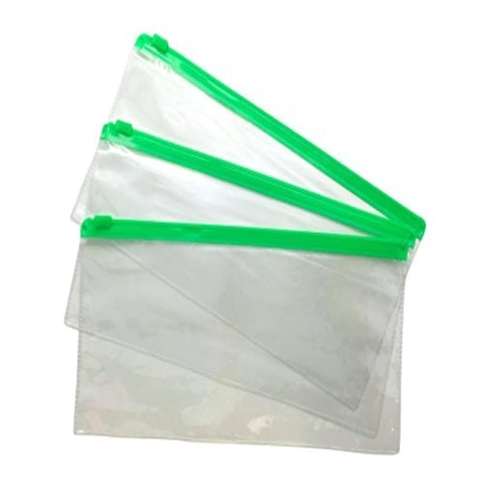 image 1 of Pack of 12 DL Green Zip Zippy Bags