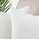 image 5 of Two Pack Waffle Cushion Covers 65 x 65cm - 100% Cotton Grey | Graphite