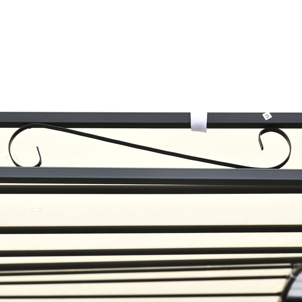 image 1 of Outsunny 3 x 3 Meters Canopy Metal Wall Gazebo Awning Garden Marquee Shelter Door Porch, Cream White