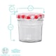 image 3 of Argon Tableware Glass Jam Jars with Lids - 90ml - Pack of 6