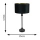 image 4 of ValueLights Maggie Black Candlestick Table Lamp Black Shade & Bulb | Black