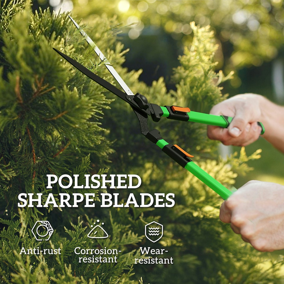 image 1 of Outsunny 2 Pcs Garden Shears Set with Telescopic Extendable Handles