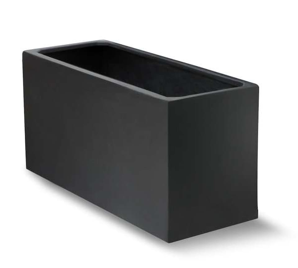 image 1 of Primrose Polystone Large Black Rectangular Trough Planter 100cm