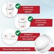 image 3 of SPARES2GO Vent Outlet Hose Connector Coupler Threaded Air Con Cooker Hood Hydroponics Duct Pipe Extension Ring (5" / 5.9") White