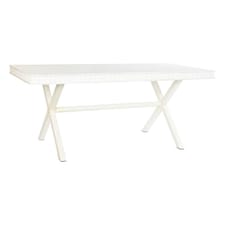 Dining Table DKD Home Decor White Metal Mango wood 180 x 90 x 76 cm N/A