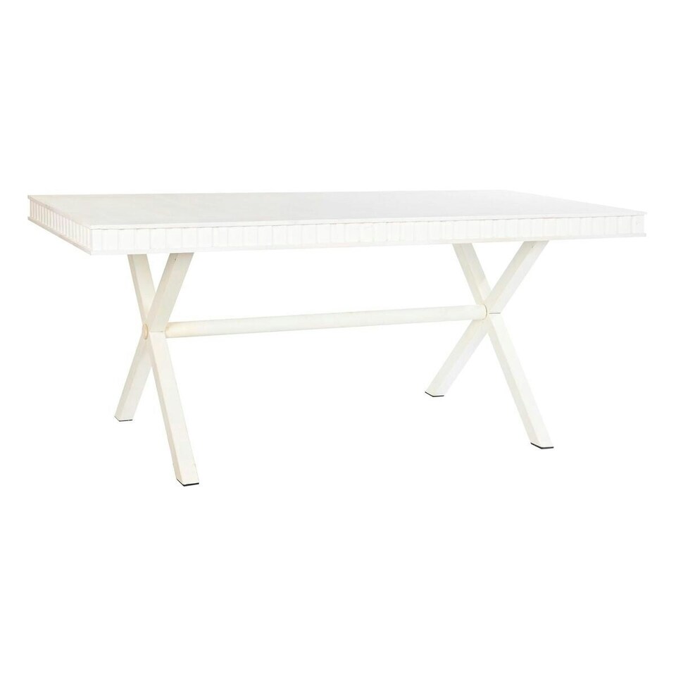 image 1 of Dining Table DKD Home Decor White Metal Mango wood 180 x 90 x 76 cm N/A