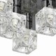 image 2 of ValueLights Pair Of Modern Black Chrome Ice Cube 5 Way Flush Ceiling Lights