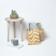 image 4 of Homescapes Linen Cotton Knitted Round Storage Basket - 37 x 21 cm Cream | M