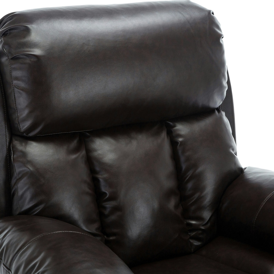 image 1 of Chester Dual Motor Rise Recliner Heat and Massage Bonded Leather Chair (Brown)