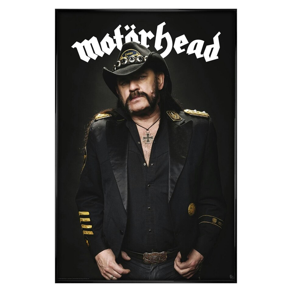 image 1 of Gloss Black Framed Motorhead Lemmy Maxi Poster